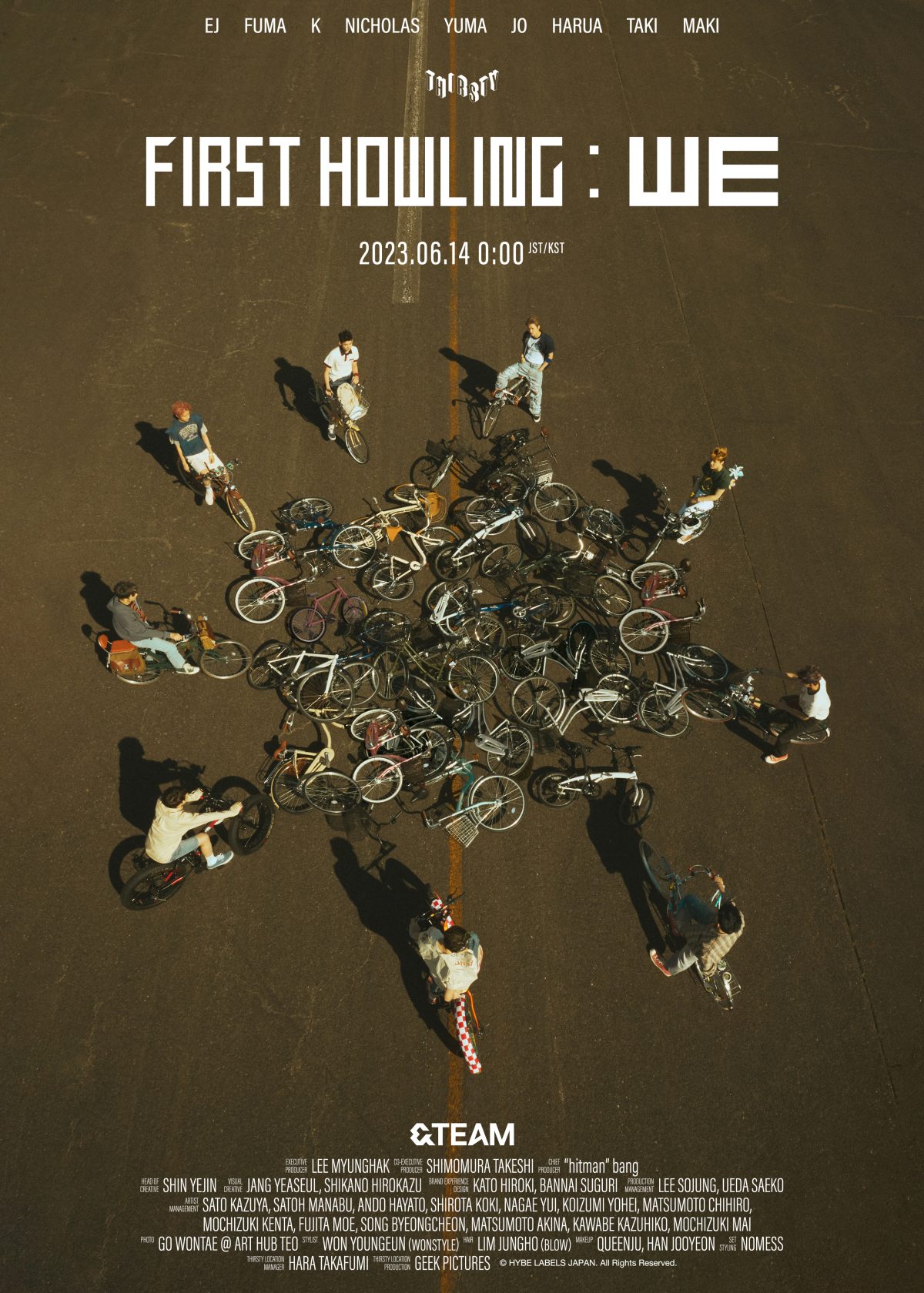 2枚目のEP「First Howling : WE」THIRSTYコンセプトのポスターⓒHYBE LABELS JAPAN