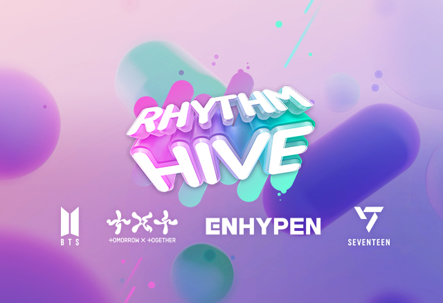 HYBE IM モバイルリズムゲーム「Rhythm Hive」大幅アップデート!BTS、TOMORROW X TOGETHER、ENHYPEN、SEVENTEENのプレイリストを一緒に体験可能に