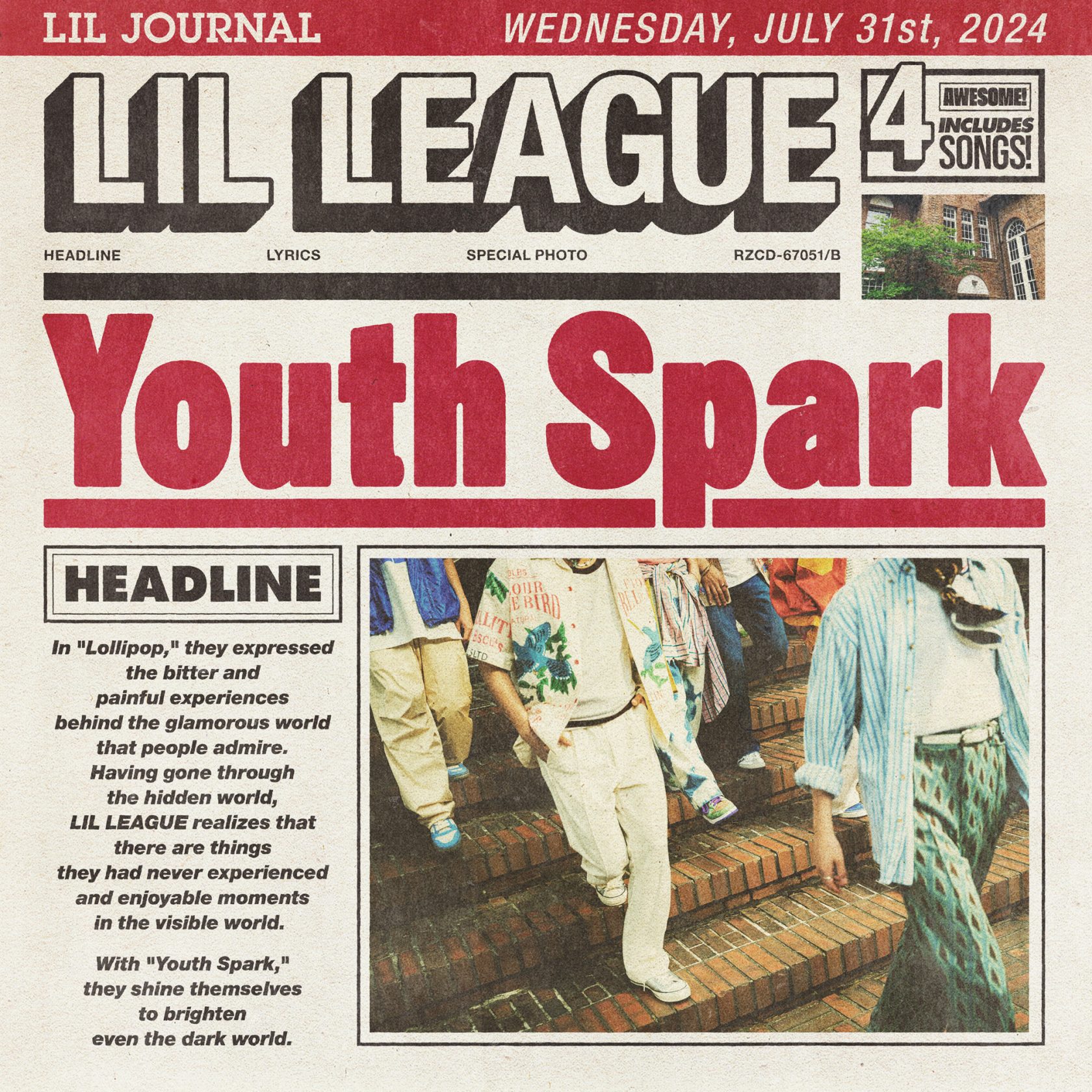 LIL LEAGUE、3rdシングルから「Youth Spark」の音源とMVが解禁!MVの舞台は米国をイメージした架空都市