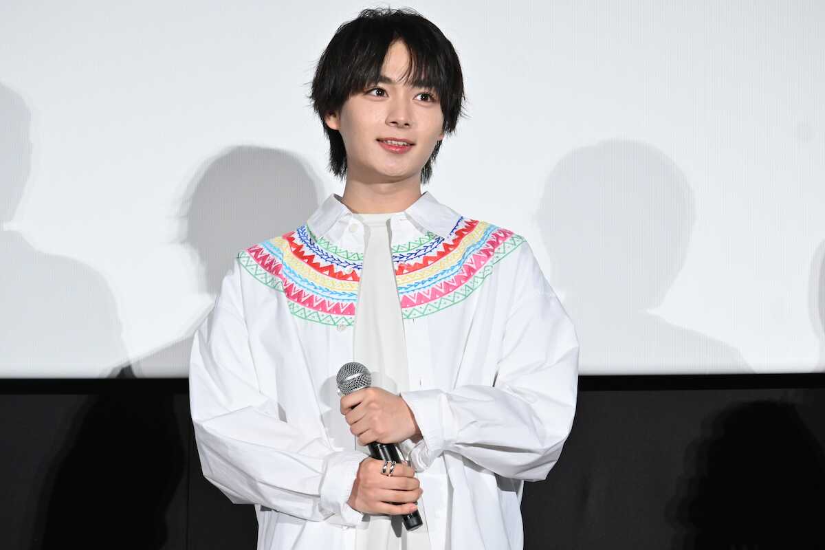 映画「恋を知らない僕たちは」イベントに出席した大西流星（撮影・糸賀日向子）