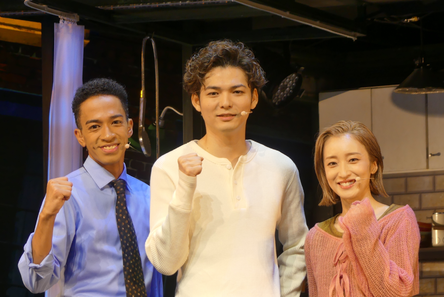 "tick, tick...BOOM!" Public Dress Rehearsal (From Left: Keita Richard Kusama, Kota Yabu, Ayaka Umeda)