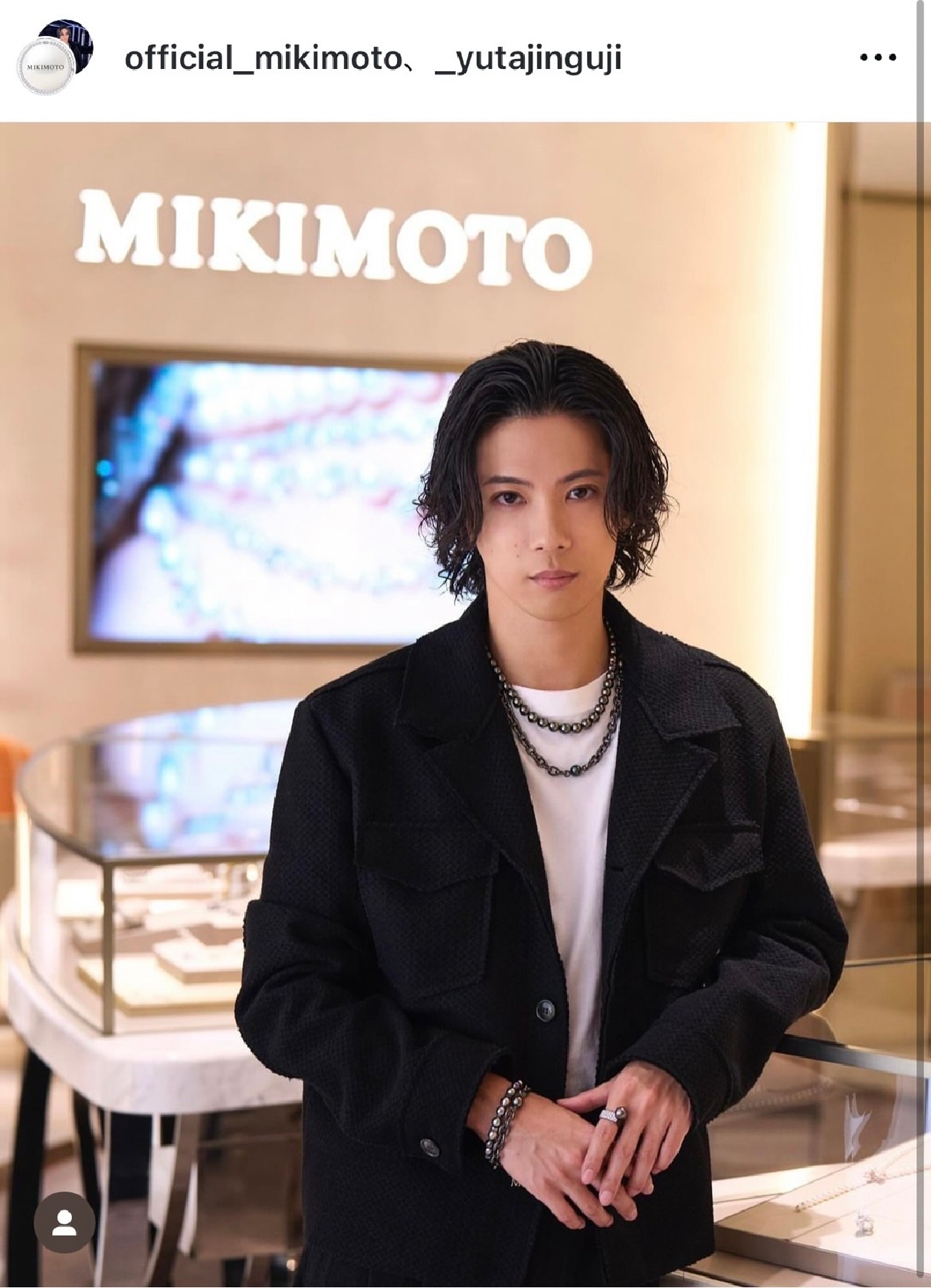 Number_i・神宮寺勇太 「MIKIMOTO」とパートーナーシップ契約を結んだことを発表