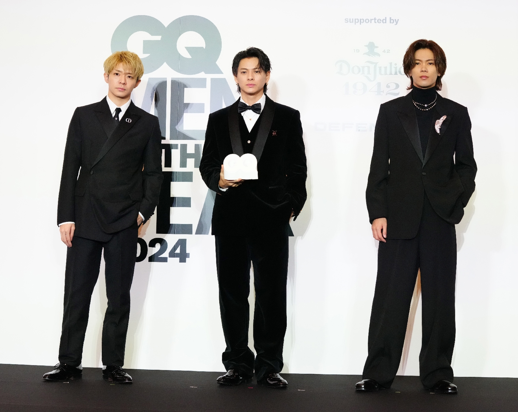 Number_i members Yuta Kishi (left), Sho Hirano, and Yuta Jinguji at the event (Photo by Yuki Ohshiro)
