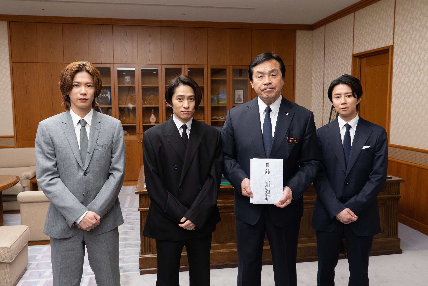 TOBE所属の三宅健、北山宏光、神宮寺勇太が石川県庁を訪問…能登半島地震・奥能登豪雨に1億4730万円の義援金
