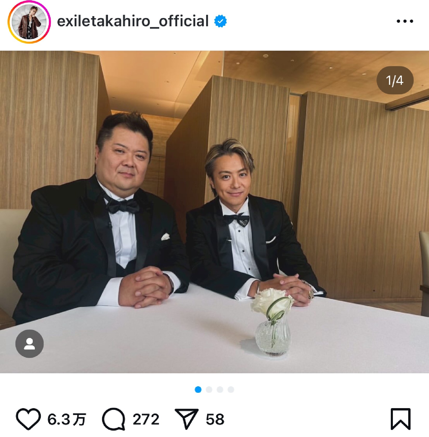 TAKAHIRO そっくりな“兄弟ショット”ファン爆笑「やっぱり似てます」「顔の大きさよ笑」