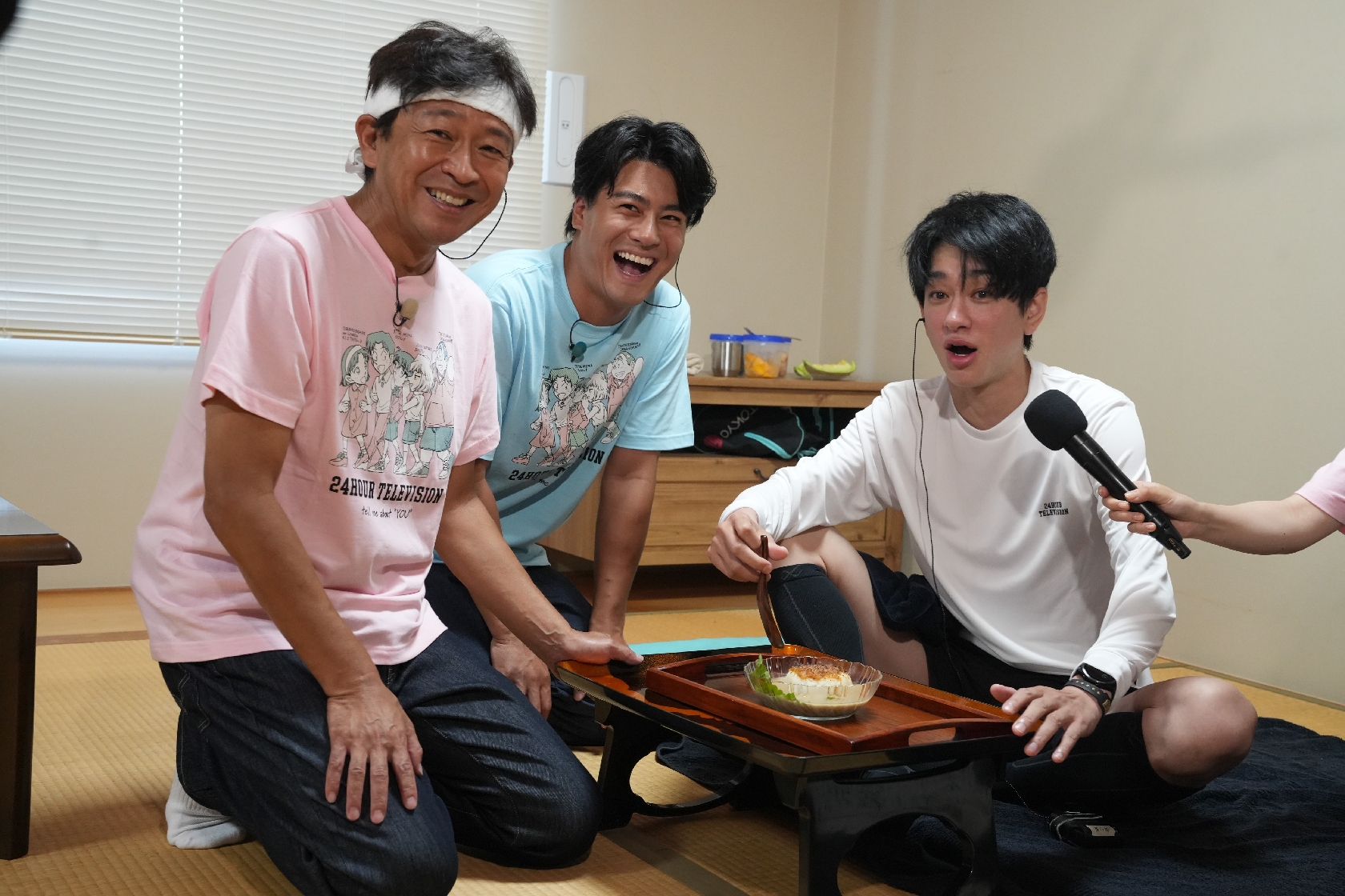 元TOKIO城島とSixTONES森本 24時間ランナーの横山裕に福島産食材の料理差し入れ