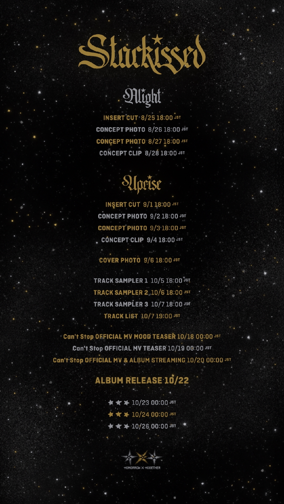 TOMORROW X TOGETHER 新アルバム「Starkissed」はプロモーションがめじろ押し!!