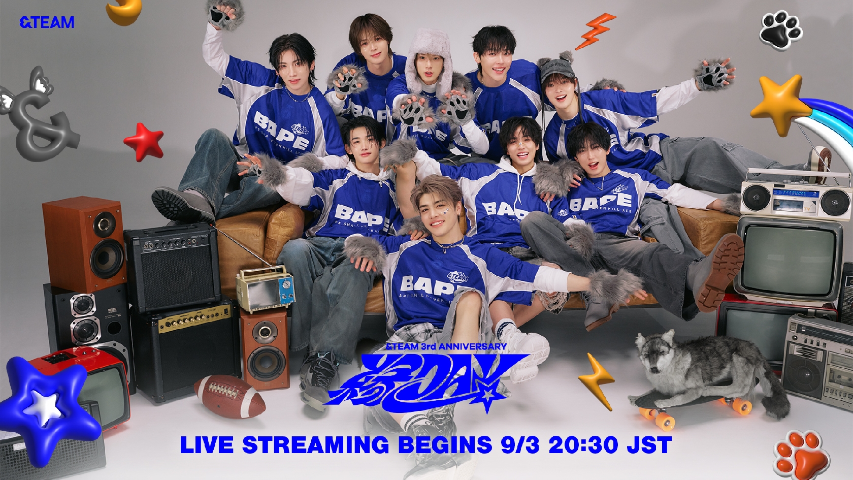 &TEAM、結成3周年記念でグループ公式YouTubeチャンネルでの生配信が決定!3日午後8時30分ごろから約20分間を予定