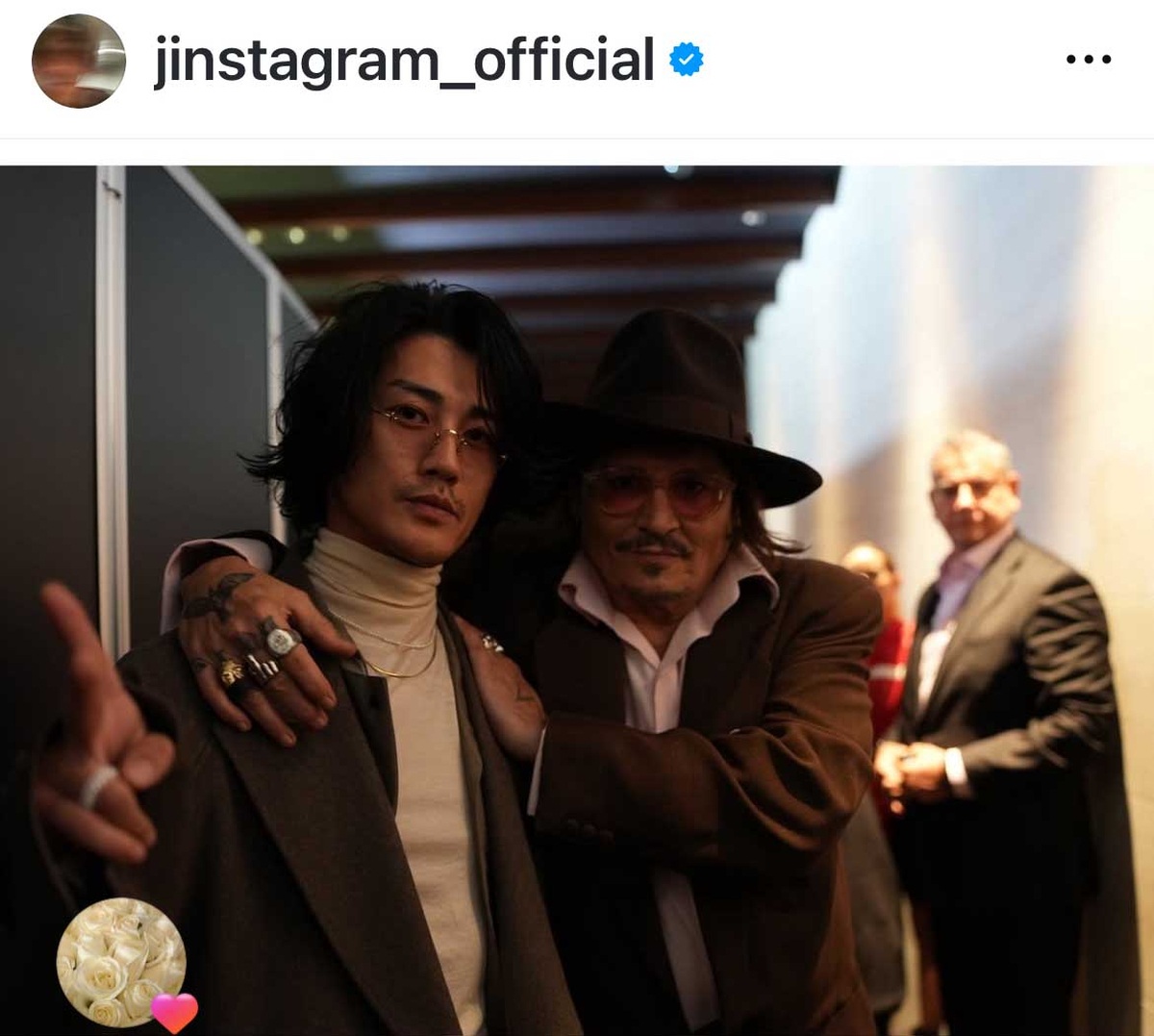 赤西仁、ジョニー・デップと親密ツーショットを投稿!監督作「モディリアーニ!」ジャパンプレミアで祝福