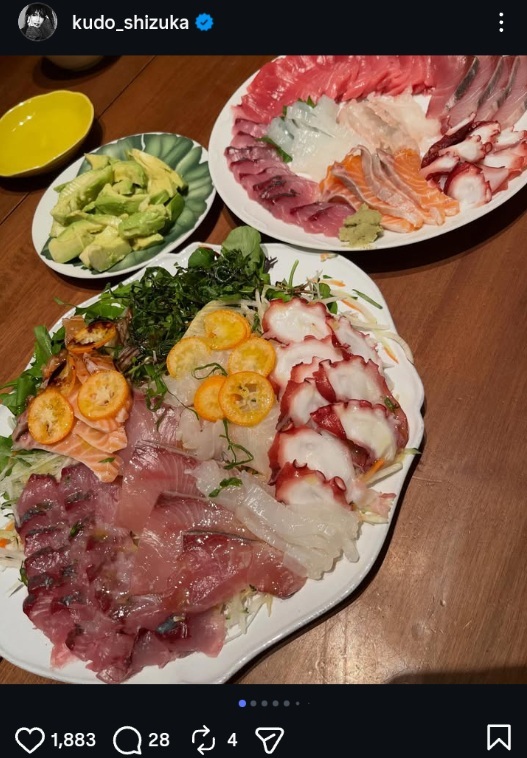 木村拓哉の日常は「毎日パーティー級」!?工藤静香、多忙でも手を抜かない自家製金柑カルパッチョを公開