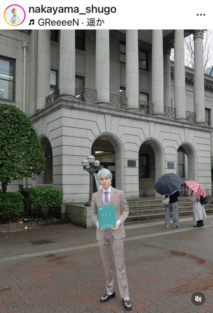 中山脩悟インスタグラム（＠nakayama_shugo）から