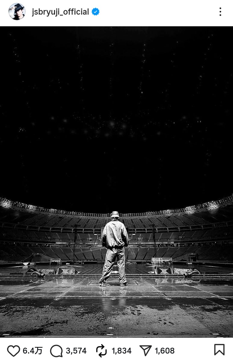 三代目・今市隆二、インスタ全削除からの再始動! 味スタ公演を前に「ここから」と決意の背中を投稿