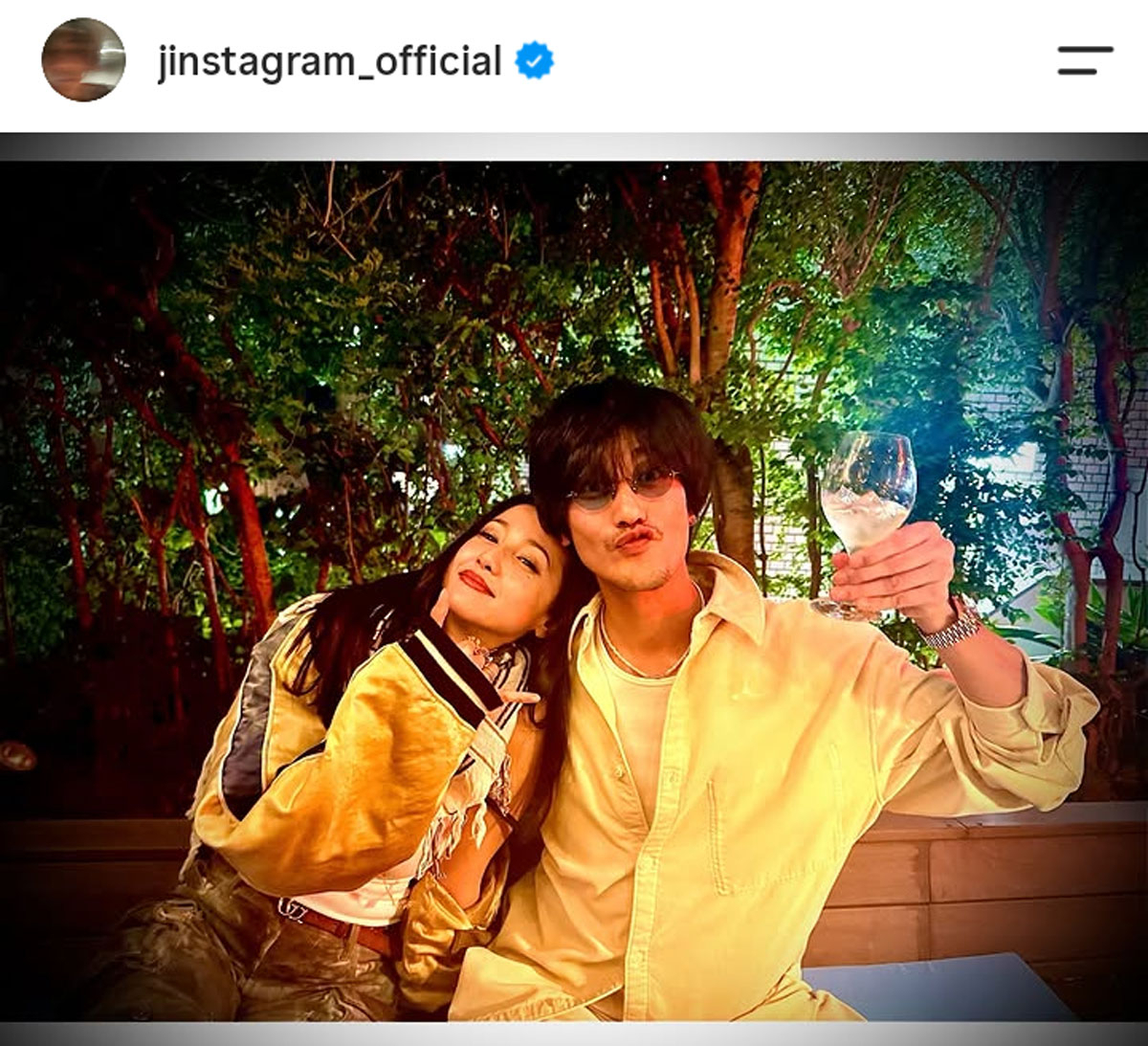 赤西仁、沢尻エリカと密着ショット披露「最高な日でした」に「華ありすぎて最高」「美男美女すぎる」の声