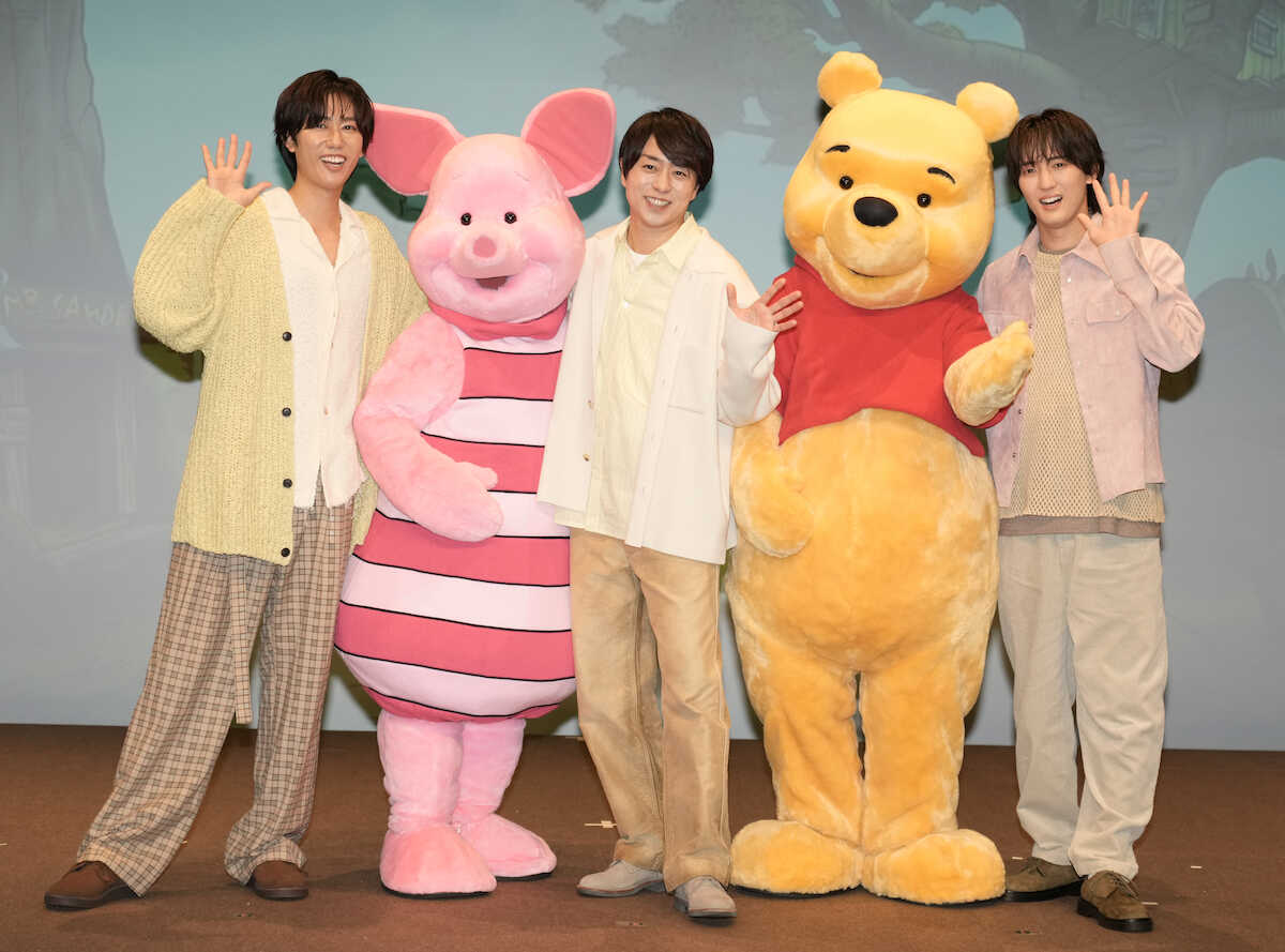 櫻井翔、阿部亮平&川島如恵留と「くまのプーさん」100周年イベントに登場!湘南新宿ライン利用を明かし会場騒然